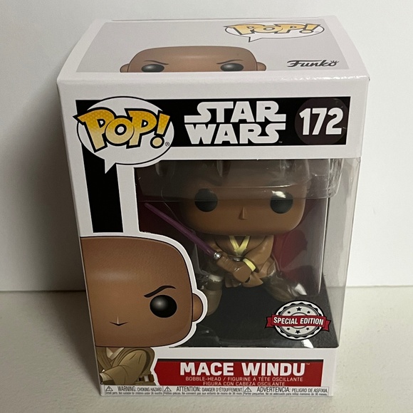 Funko Pop! Star Wars 172 Mace Windu Special Edition Vinyl Figure Pop New